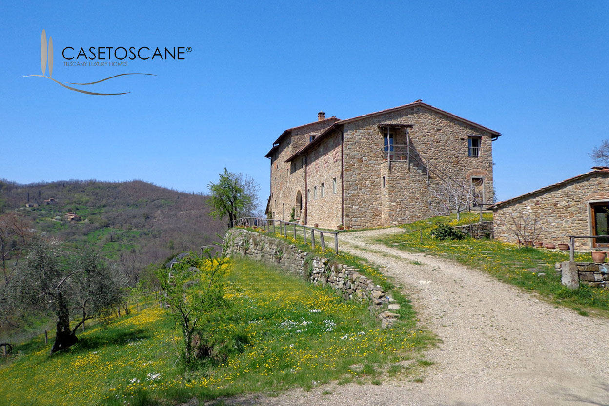 Agriturismo in antico casale del 1200 ristrutturato in magnifica posizione tra Arezzo e Firenze.