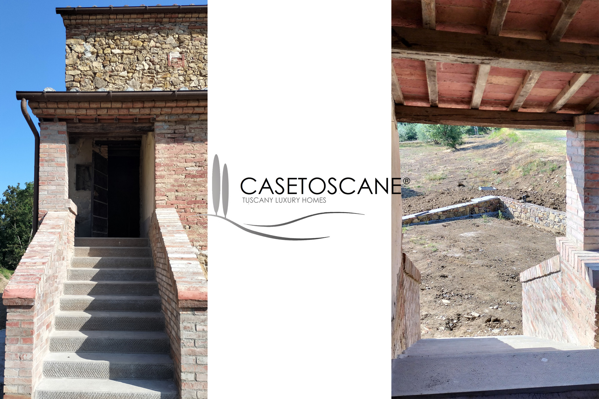 1662 - Tipico casale di mq.275, totalmente ristrutturato strutturalmente, con ha.2 di terreno circostante a Lucignano (AR).