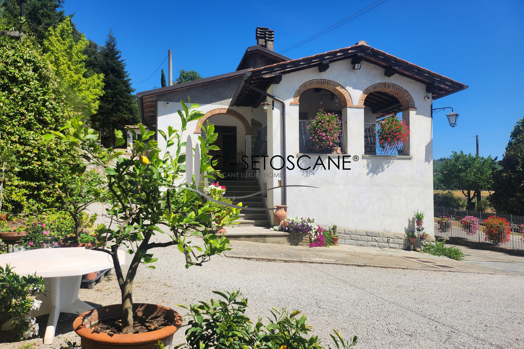 3224 - Piccola azienda agricola con abitazione in discrete condizioni, di mq.250 e annessi di mq.140 con terreno di ha.3 a Monte San Savino (AR).